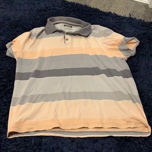 Peach and Gray Polo